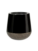 Bordo Planter Eggshell Brown + Black Lacquer Planter Eggshell Brown + Black Lacquer