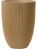 Capi Roots Groove Vaas Elegant Laag Beige