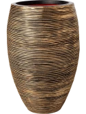 Capi Roots Rib Vaas Elegant Deluxe Zwart Goud