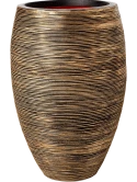 Capi Roots Rib Vaas Elegant Deluxe Zwart Goud