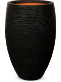Capi Roots Rib Vaas Elegant Deluxe Zwart