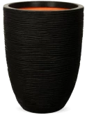 Capi Roots Rib Vaas Elegant Laag Zwart Vaas Elegant Laag Zwart