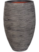 Capi Roots Rib Vaas Elegant Deluxe Antraciet
