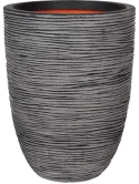 Capi Roots Rib Vaas Elegant Laag Antraciet