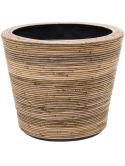Drypot Rattan Stripe Round grey