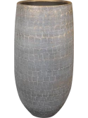 Renzo Pot Tall Shiny Grey