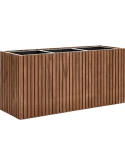 Baq Radia Rectangle Natural Wheels (met inzetbak) Rectangle Natural Wheels (met inzetbak)