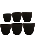 Alisa Pot Matt Black (set van 6)